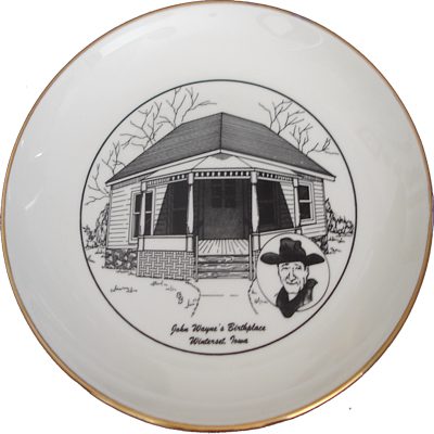 John Wayne Birthplace Plate.