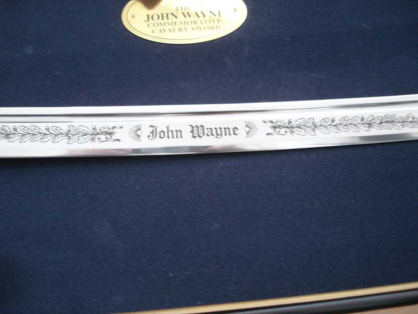 John Wayne Commemorative Cavalry Sword