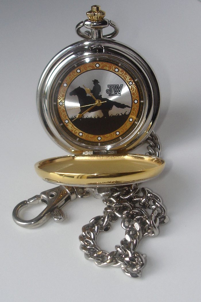 John Wayne Rancher Collector Pocket Watch by Franklin Mint