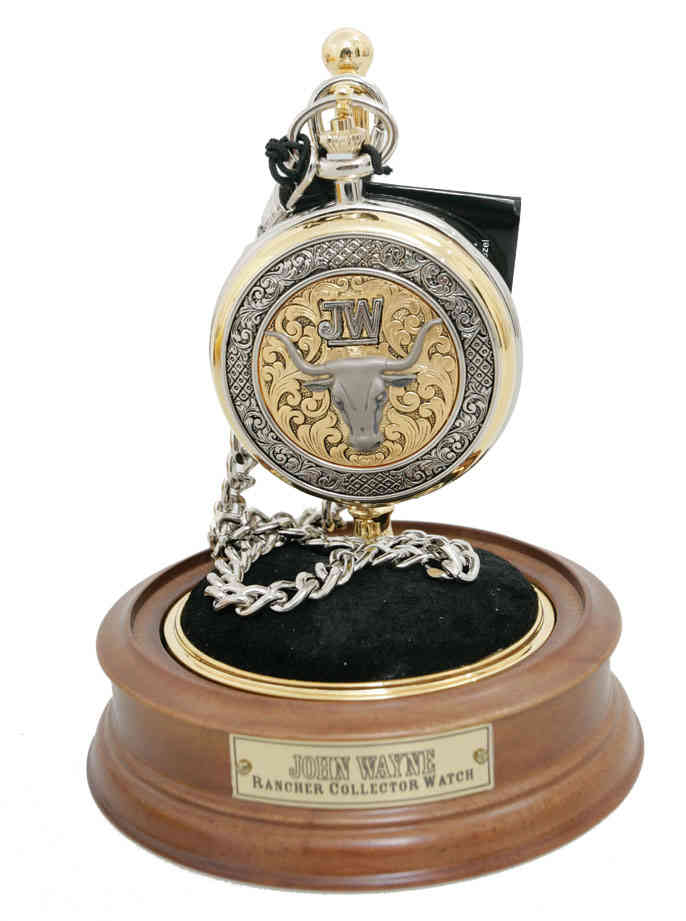 John Wayne Rancher Collector Pocket Watch by Franklin Mint