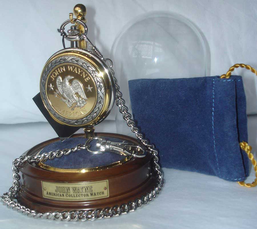 John Wayne American Collector Pocket Watch by Franklin Mint